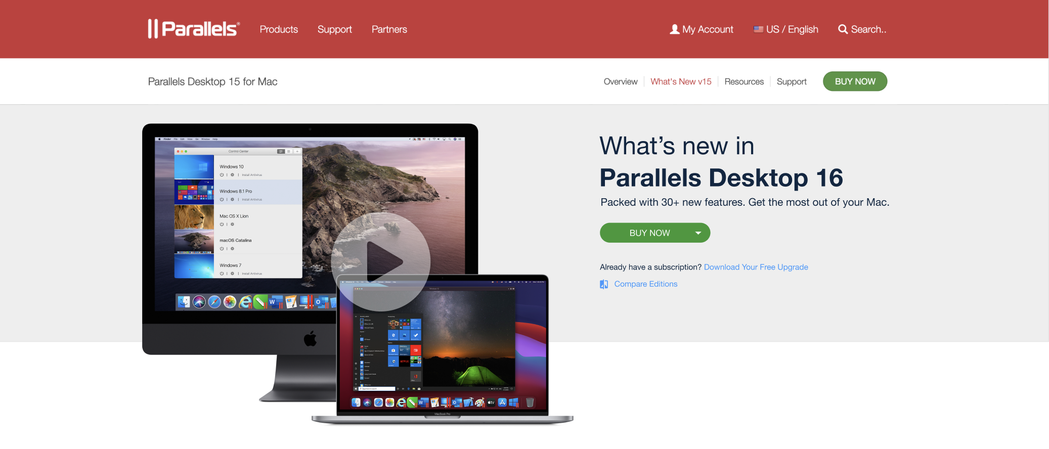 Parallels website